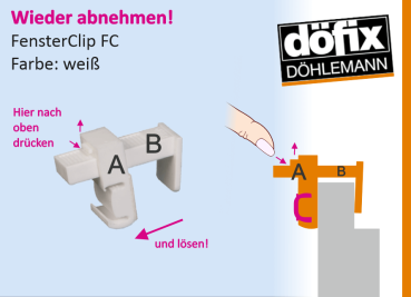 Doefix Fensterträger FC - So lösen Sie ihn wieder vom Fenster